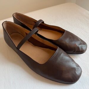 Madewell Greta Ballet Flat in Chocolate Raisin Size 8